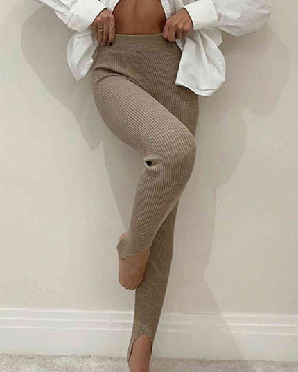 Ribbed Mid Waist Leggings