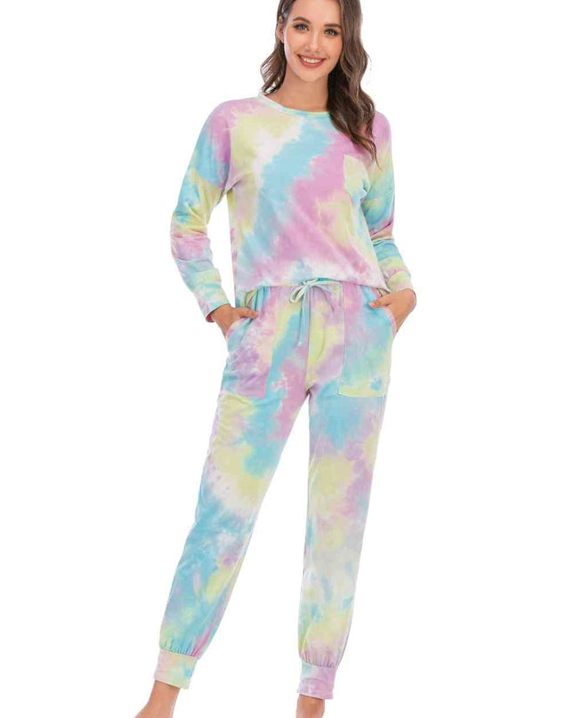 Tie-Dye Top and Pants Lounge Set