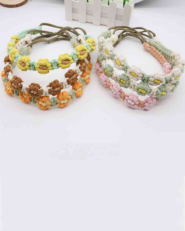 Assorted 2-Pack In My Circle Daisy Macrame Headband