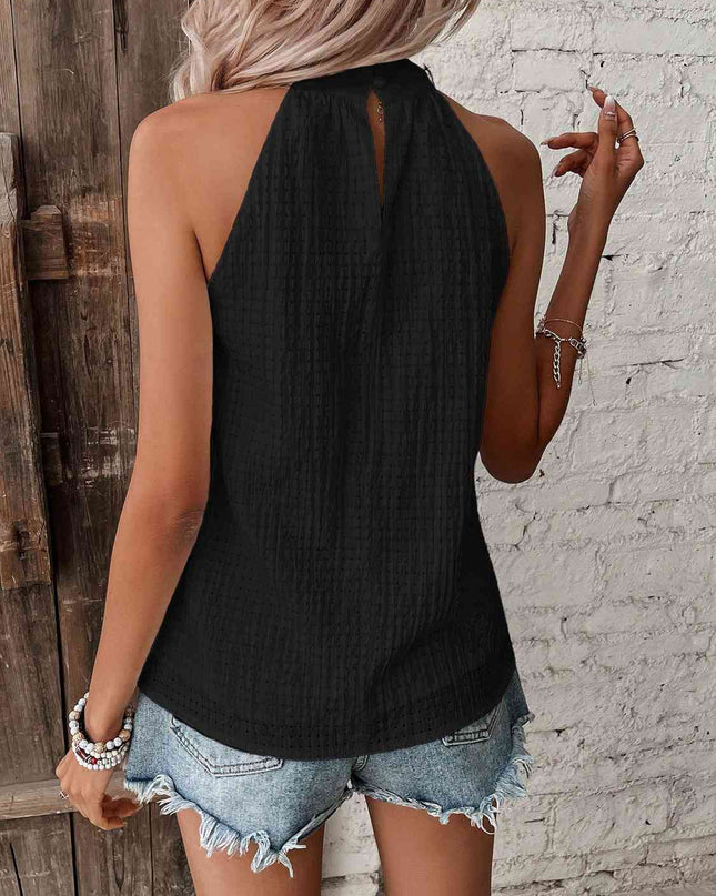 Halter Neck Dot Detail Top