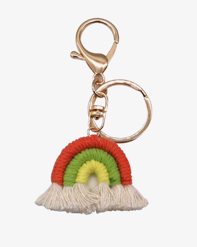 Assorted 4-Pack Rainbow Fringe Keychain