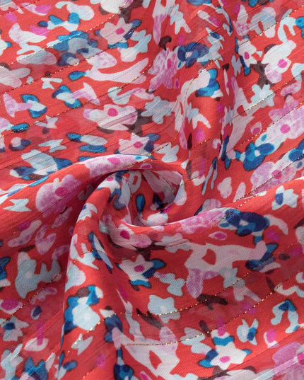 Printed V-Neck Tunic Blouse