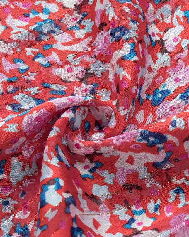 Printed V-Neck Tunic Blouse