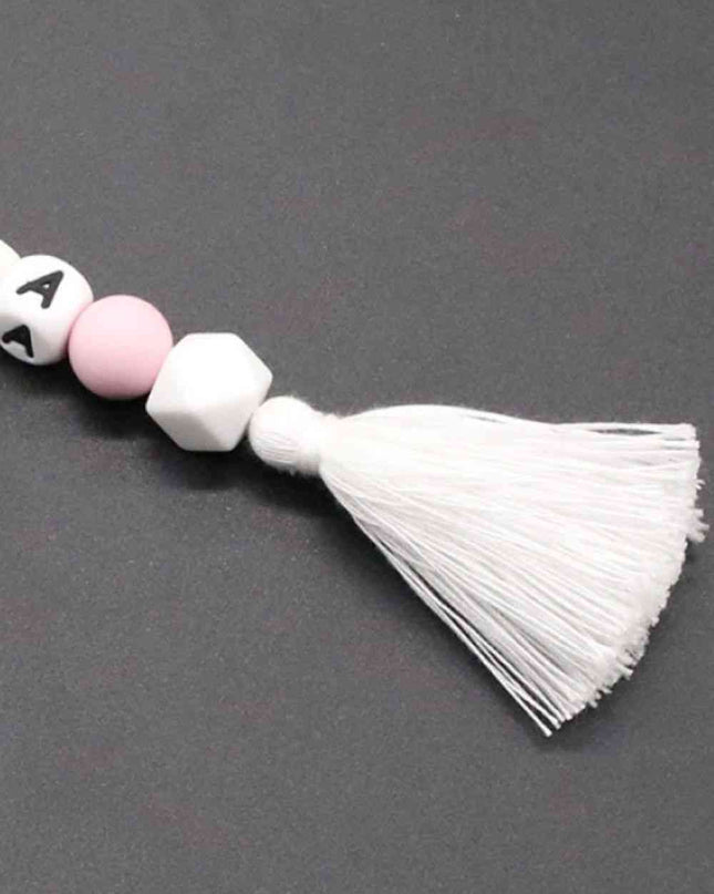 Assorted 2-Pack Mama Beaded Tassel Keychain