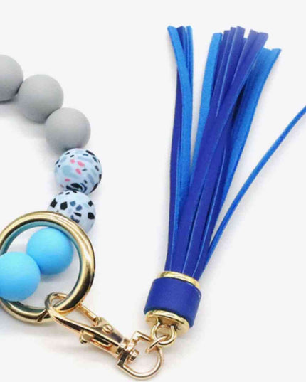 Assorted 2-Pack Multicolored Beaded Tassel Keychain