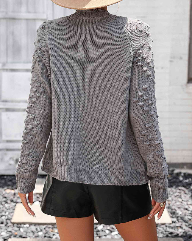 Open Front Long Sleeve Cardigan