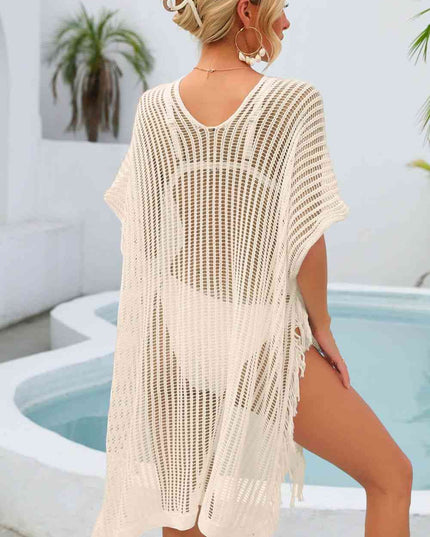Fringe Trim Openwork Cover Up