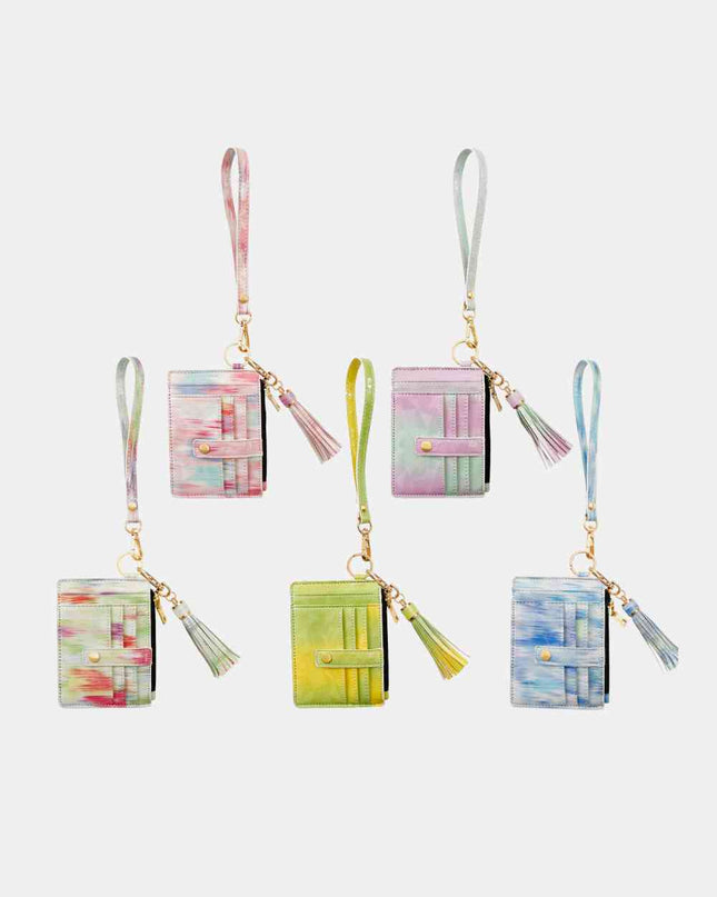 Printed Tassel Keychain with Wallet