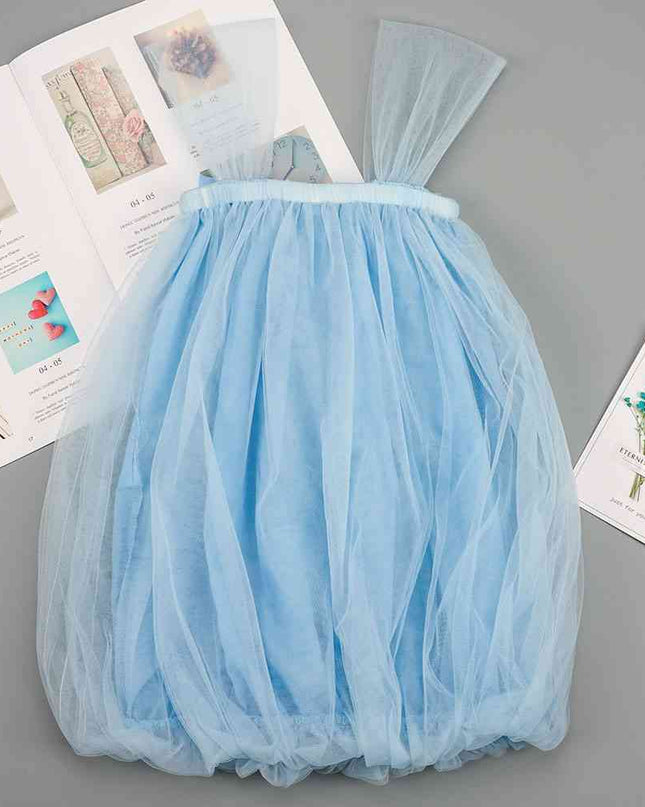 Bow Detail Sleeveless Mesh Dress