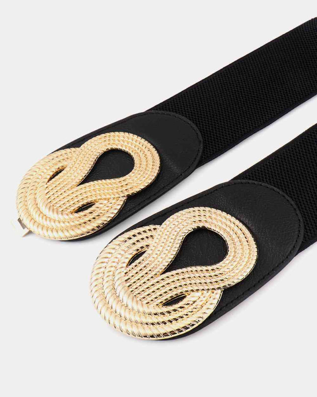 Twisted Alloy Buckle Wide Belt