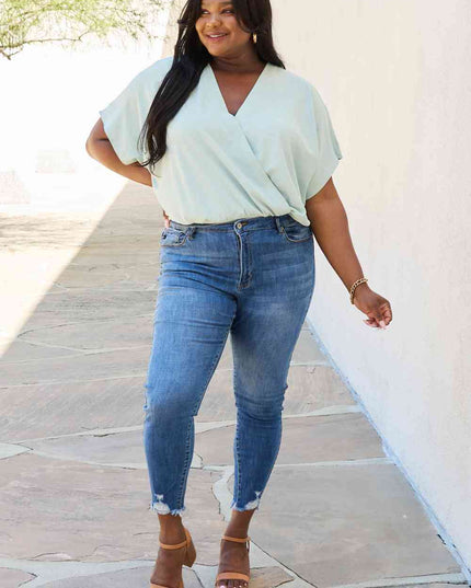 HEYSON On The Daily Full Size Surplice Bodysuit