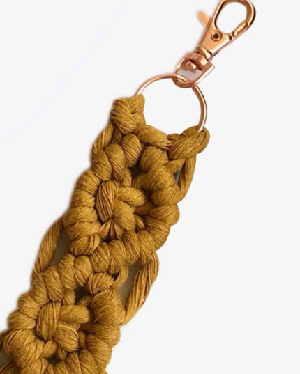Assorted 4-Pack Macrame Fringe Keychain