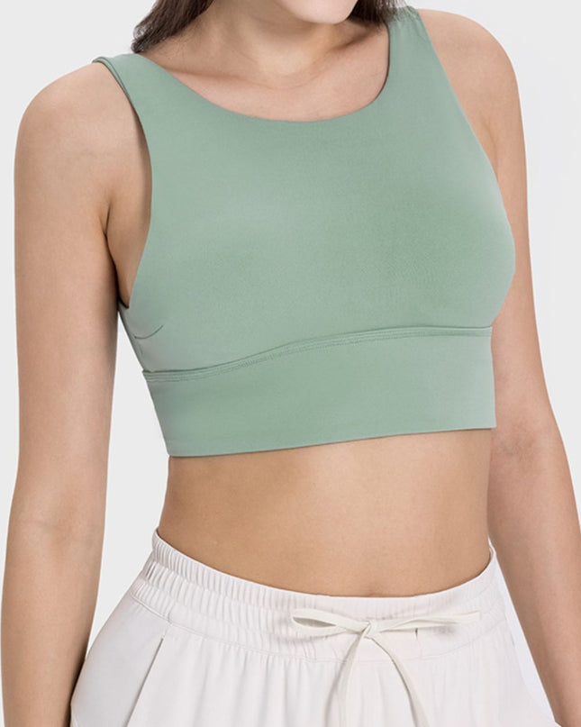 Backless Wide Strap Active Bra