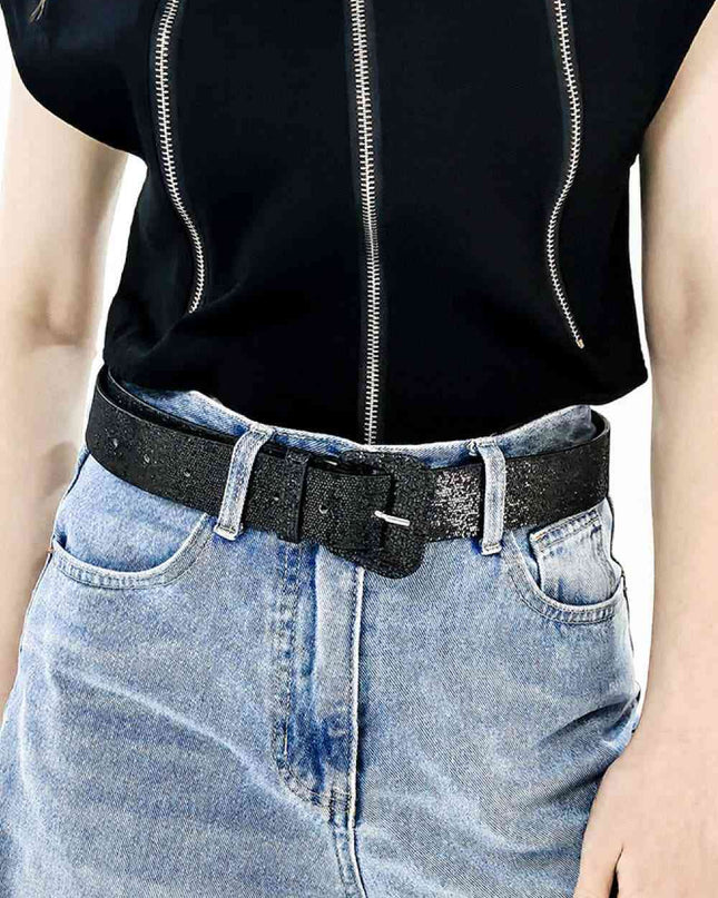 Glitter PU Leather Belt
