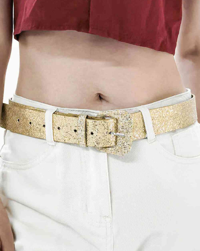 Glitter PU Leather Belt