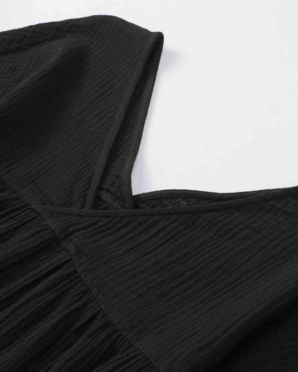 Dropped Shoulder V-Neck Blouse