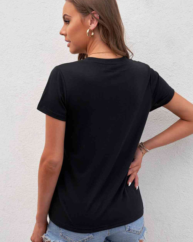 Women Graphic Round Neck Tee Shirt