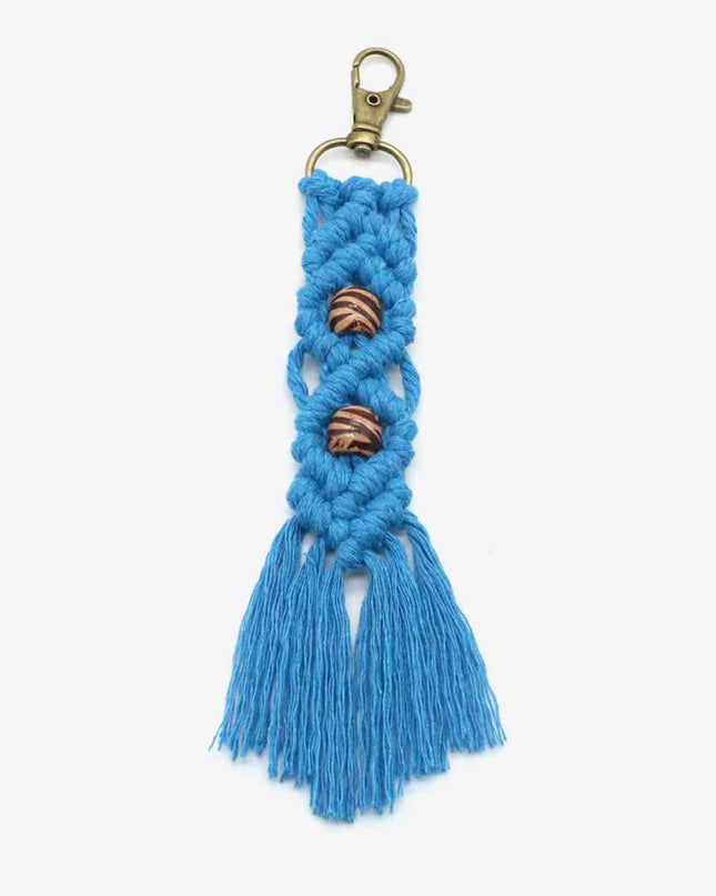Assorted 4-Pack Handmade Macrame Fringe Keychain