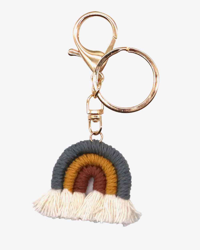 Assorted 4-Pack Rainbow Fringe Keychain