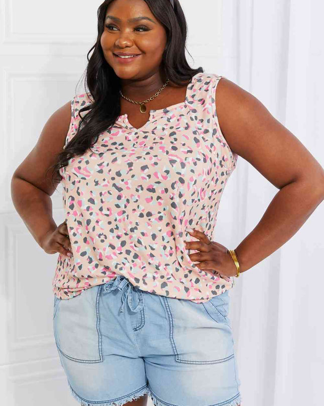 Heimish Full Size Printed Sleeveless Top