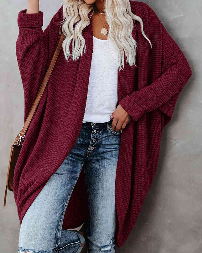 Open Front Long Sleeve Cardigan