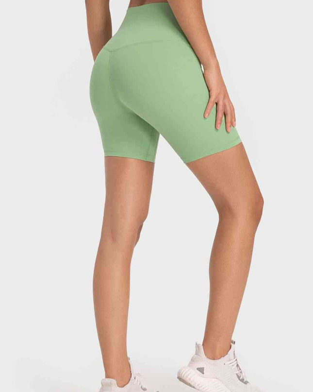 Staying Cozy Wide Waistband Biker Shorts