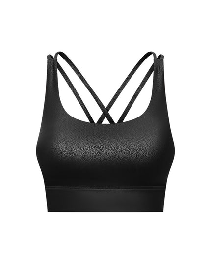 Crisscross Strappy Back Sports Bra