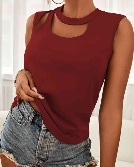 Cutout Sleeveless Top