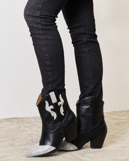 East Lion Corp Rhinestone Pointed  Boots