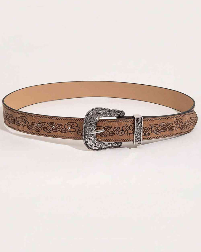 Floral PU Leather Belt