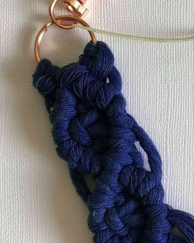 Assorted 4-Pack Macrame Fringe Keychain