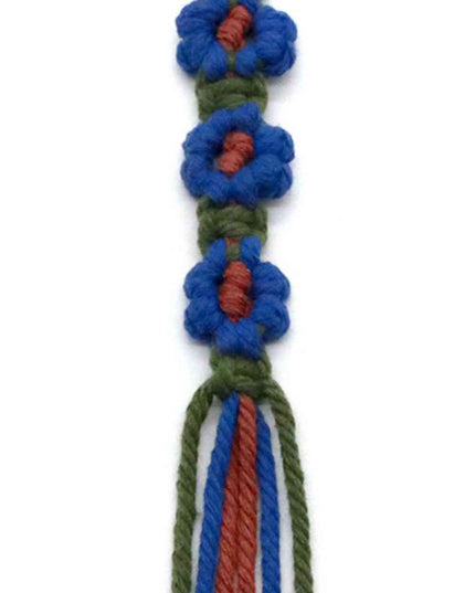 Assorted 4-Pack Hand-Woven Flower Keychain