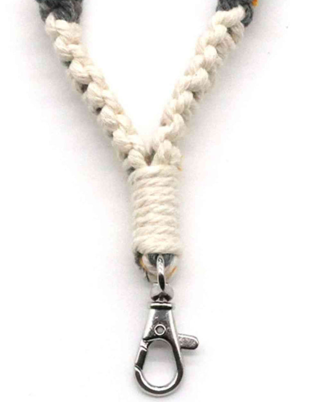 Assorted 4-Pack Hand-Woven Flower Macrame Wristlet Keychain