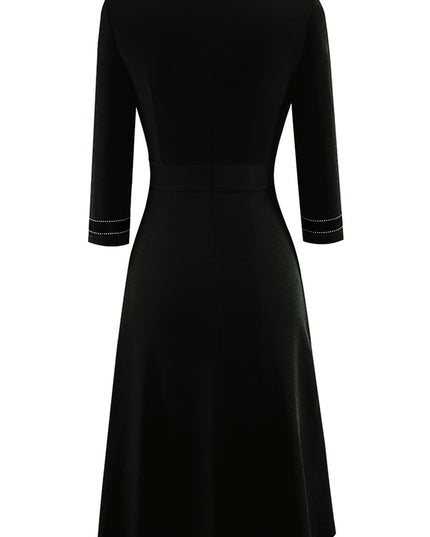 Round Neck Three-Quater Sleeve Dress