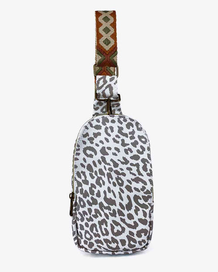 Printed PU Leather Sling Bag
