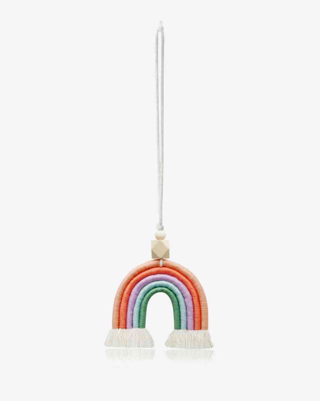 Rainbow Fringed Keychain