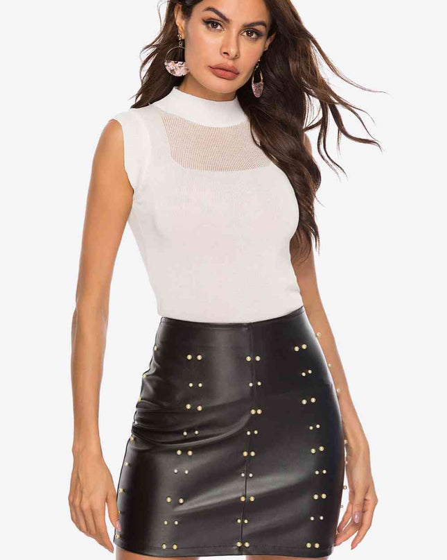 Mock Neck Knit Top