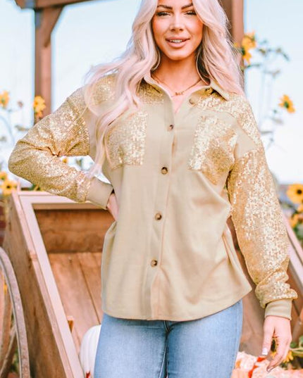 Sequin Long Sleeve Shirt