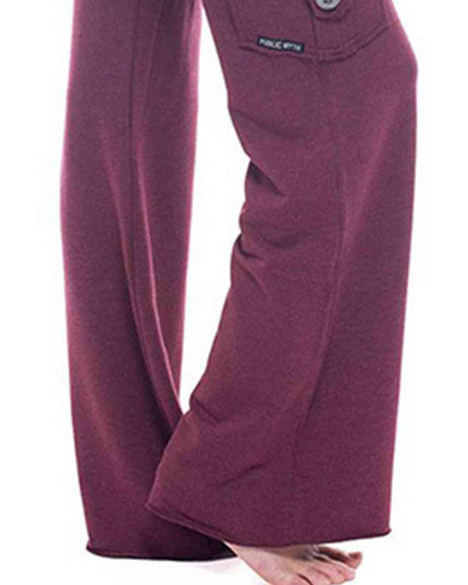 Mid Waist Pants with Pockets