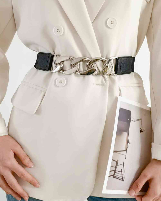 Chain Detail Elastic Belt