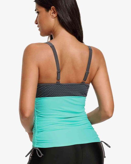 Contrast Sweetheart Neck Swim Cami
