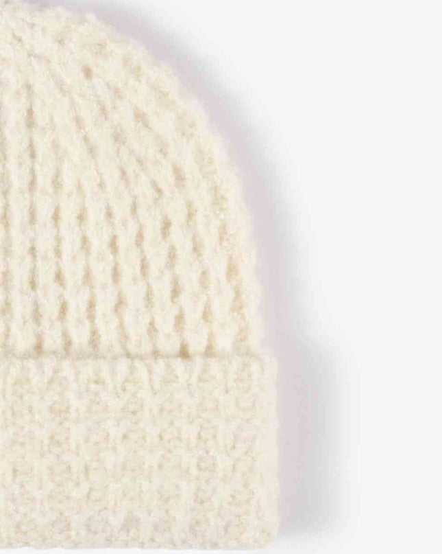 Waffle-Knit Cuff Beanie