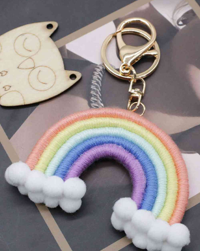 Assorted 4-Pack Hand-Woven Keychain with Clasp