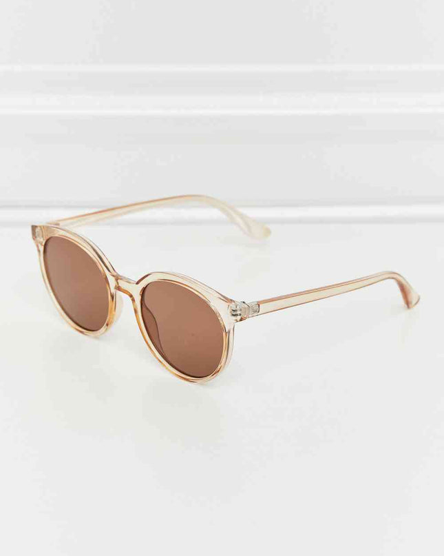 Round Full Rim Polycarbonate Frame Sunglasses
