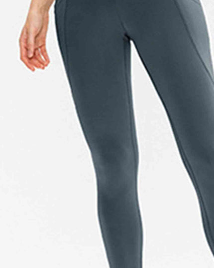Slim Fit Long Active Leggings with Pockets