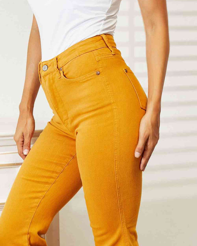 Judy Blue Full Size High Waist Tummy Control Garment Dyed Flare Jeans