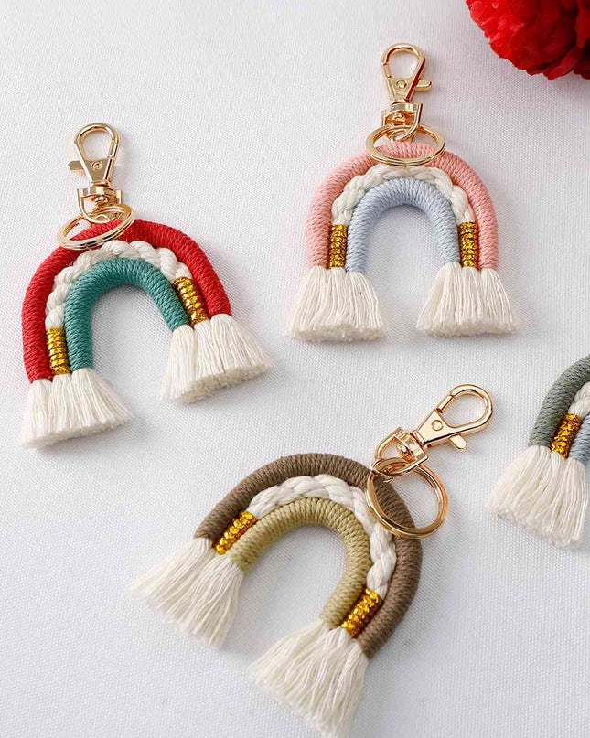 Random 4-Pack Rainbow Tassel Key Chain
