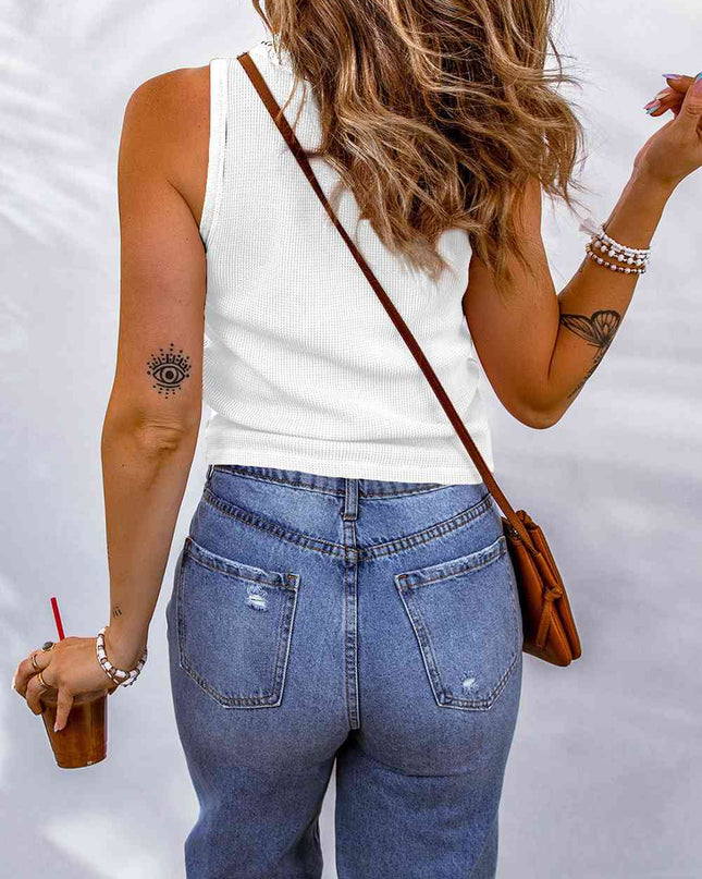 Star and Stripe Heart Graphic Scoop Neck Tank