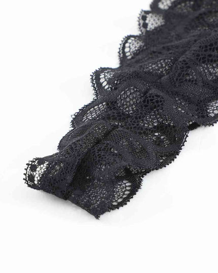 Strappy Three-Piece Lace Lingerie Set