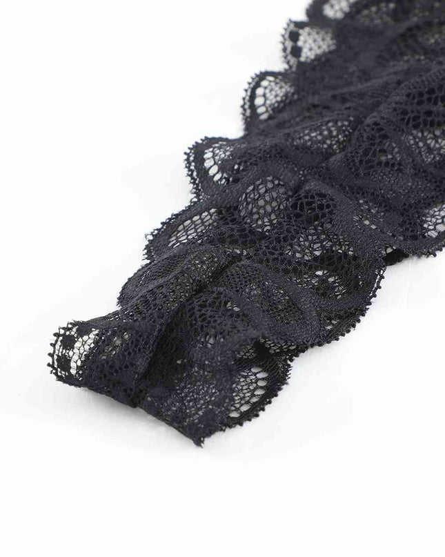 Strappy Three-Piece Lace Lingerie Set